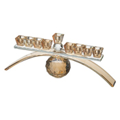 Hanoukia en cristal couleur marron sur support arrondis