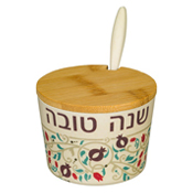 Pot à miel de Roch Hachana en Bambou Grenades