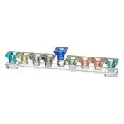 Hanoukia en cristal multicolore
